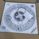 WOSOHYUN Modern Chrome Crystal Chandelier, 32" Round LED Pendant Lighting Fixture, Luxury Large Crystal Ceiling Light for Dining Room Living Room Foyer Staircase (Silver)