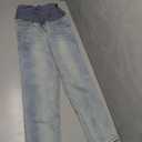 Peauty Maternity Jeans Over Belly Support Boyfriend Jeans Comfortable Stretch with Pockets Pregnancy-Pants, 8