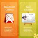 2PC Plantable Seed Calendar 2026, Eco-Friendly Plantable Love Seed Calendar 2026, Perfect Modern Greening Calendars Planner, Month Biodegradable Paper Planner, for Garden and Decor