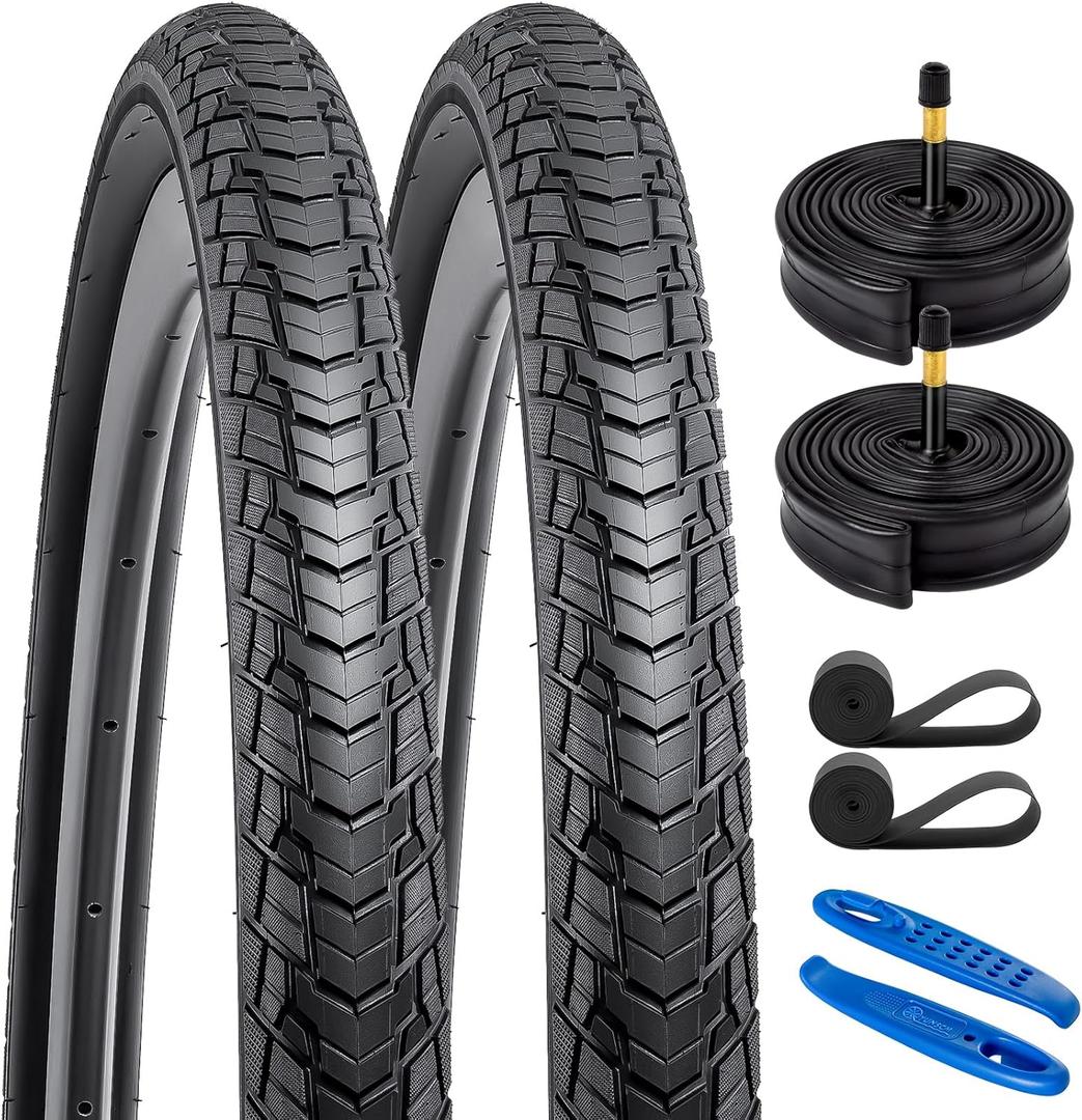 YUNSCM 700C Bike Tires 700x35C 37-622 Compatible Gravel Bike Tires 700 x 35C 700x36C Bicycle Tires 2 PCS (Y-1127)