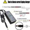 19.5V 3.33A 65W Charger Compatible with HP Pavilion TouchSmart Sleekbook 14-B109WM 15-B129WM 15-B119WM 15-B142DX 15-B143CL 14-B120DX 14-b000 14-c000, Envy 4 6 Series 693715-001 613149-001 677770-003