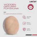 6 inch Resin Free Wood Diffuser - Round Sauna Vent Cover - Adjustable Air Valve - Supply Exhaust Ventilation Covers for Wall and Ceiling - Black Alder