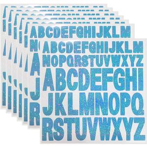 2 x Starboling Letter Stickers,2 Inch+1 Inch Blue Alphabet Sticker,Self Adhesive Vinyl for Crafts Outdoor Sign Wall Mailbox Windows Doors Car posterboard