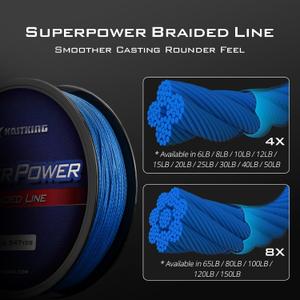 KastKing Superpower Braided Fishing Line & KastKing Kovert Xtreme 100% Fluorocarbon Fishing Line 12 LB 1097 Yds