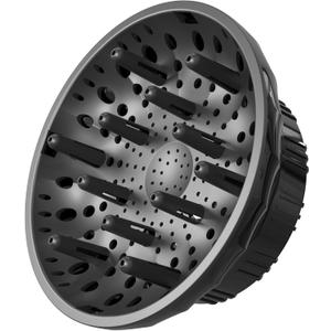 Universal Hair Diffuser for Blow Dryer - Fits All 1.4-2.4 inch Dryers, Professional Ionic Diffuser Attachment for Curly/Wavy Hair, Reduces Frizz & Enhance Curls, Lightweight, Travel-Friendly (Black)