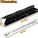 Grill Replacement Parts for BBQ Pro Kenmore 5 Burner 146.47468610 146.23680310 146.47469610 146.23770310 146.16153110 Flame Tamer Heat Plates 40800023 Burner 40700125 Crossover Tubes