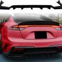 Rear Diffuser Extension Fits KIA Stinger 2018-2021 Only, Add-On Rear Bumper Diffuser, ABS Plastic, Gloss Black