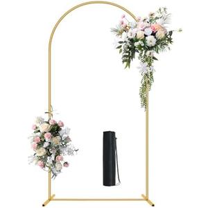 Metal Arch Backdrop Stand 7.2FT Gold Wedding Balloon Arched Backdrop Stand Square Arch Frame for Birthday Party Bridal Baby Shower Ceremony Decoration