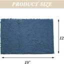 Non-Slip Bath Rug,Extra Soft Microfiber Bedroom Shag Carpet with Anti-Slip Backing,Water/Dust Absorbent Fast Dry Shower Mat,Sound Insulated Stairs Pad,Machine Washable (NavyBlue,12 x 19 Inches)