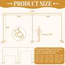 Novabright 10x20ft Backdrop Stand Heavy Duty Pipe and Drape Backdrop Stand for Wedding and Ceremonies, Adjustable Pipe Kit Curtain Frame for Wedding Party Celebration Photography Stage(Gold)