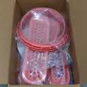 for Jeep JK Front Grille Inserts & Headlight Cover Trim Ring for Jeep Wrangler JK JKU 2007-2017 Pink Exterior Accessories 9pcs