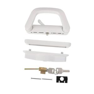 Generic 1 Set Door Lock Rolling Wood Sliding Door Kit Screen Door Handles Sliding Door Handle Pocket Door Handles Privacy Lock Sliding Window Lock Zinc Alloy White Accessories Metal, 17.5X9cm