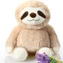 Hungdao Sloth Microwavable Weighted Stuffed Animals Heated Stuffed Animal 9 Inch Lavender Scented Sloth Plushie Soft Plush for Warmth Comfort Birthday Gift