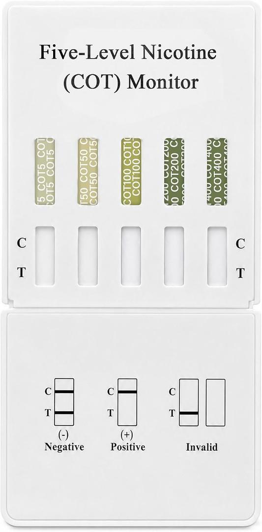 5-Level Nicotine/Cotinine Monitor – Track Nicotine Levels from All Tobacco use.