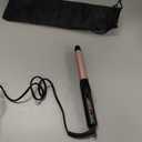 FARERY Ceramic Mini Hair Curler for Short Hair, 3/4 Inch, 100-240V Dual Voltage, Travel Size Curling Iron with Keratin & Argan Oil Infused, Mini Curling Wand with Storage Bag, Rose Gold