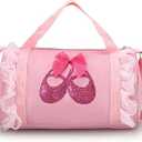 Cute Ballet Dance Backpack Tutu Dress Dance Bag Dance Bag for Girls Waterproof Small Duffle Bag for Kids Ballet Bags for Girl (Pink)