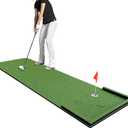 Wekin Golf Putting Green Mat Indoor,3x10ft Thickening Outdoor Portable Golf Game Set Training Turf with Side Border,Movable Cup for Home Backyard Office