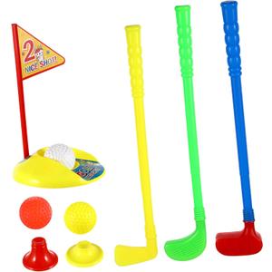 Garneck Kids Golf Toy Set Plastic Clubs for Toddlers 1-3 Early Educational Mini Golf Set for Indoor Outdoor Play