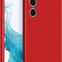 Slim case for Samsung Galaxy S24 5g, Liquid Silicone Cover for Galaxy S24 2024 SM-S921U / S921W Shockproof Protective Soft Rubber, Red