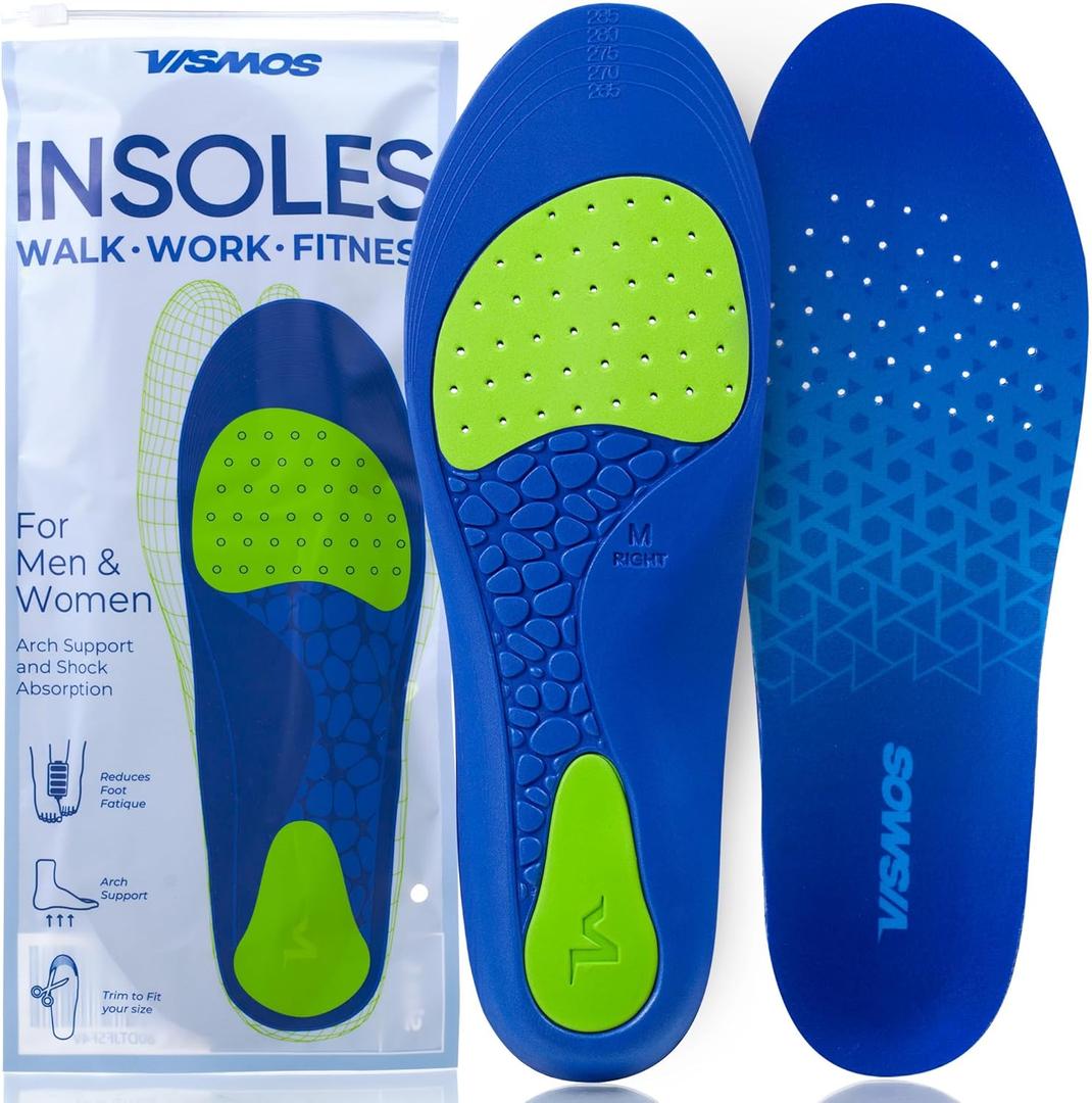 Low Arch Support Inserts for Men & Women  Orthotic Comfort Insoles for Flat Feet, Walking, Work & Standing All Day  Reduces Foot Fatigue  Steppers Insoles (Medium)