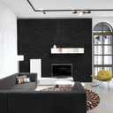 4 x Peel and Stick Wallpaper Black Wood Wall Paper - 17.5 x 100 Inch Self Adhesive Wallpaper Peel and Stick, Easy to Paste Wall Contact Paper for Stand Liner, Table and Door Makeover Decor