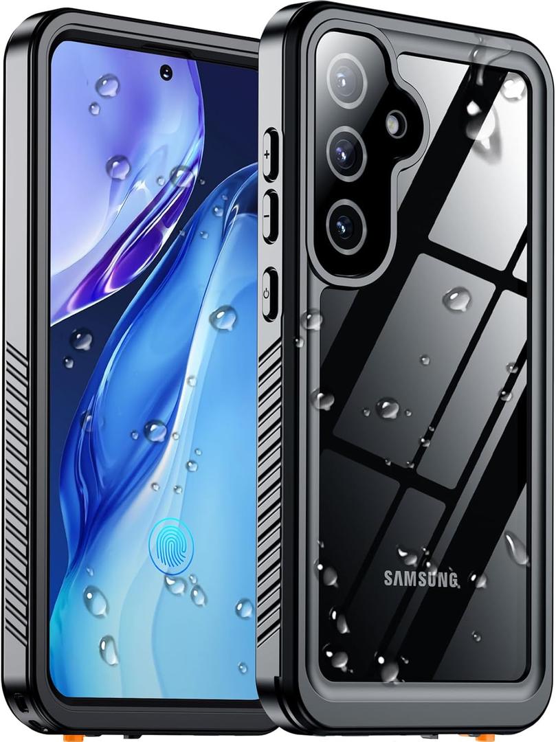 Temdan Designed for Samsung Galaxy S25 Plus Case Waterproof, Built-in Lens & Screen Protector Military Shockproof Dropproof IP68 Underwater Full Body Phone Case for Galaxy S25 Plus 6.7"-Black (2025)