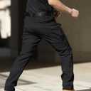 AUTIWITUA Men's Tactical Pants Water Resistant Cargo Pants Lightweight Outdoor Hiking Work Pants(No Belt) (Black, XL)