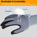 NEOTRIL Safety Work Gloves MicroFoam Nitrile Coated- Pairs,Breathable Nylon Working Gloves for Men Women, XL, 3 Pairs 