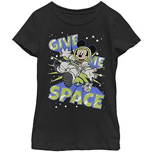 Disney Characters Spacey Mickey Girl's Solid Crew Tee, XS