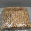 efluky Toilet Paper Storage Basket, Water Hyacinth Slim Toilet Paper Holder with Lid- Holds Up to 9 Mega Rolls, Home Bathroom Decor Organizer