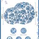 WDF 20PCS Blue Plastic Plates - Baroque White and Blue Plates - Chinoiserie Floral Party Decorations for Birthday/Tea Party/Spring, Blue Juyi Flower, 10inch 7inch