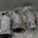 3-Pack Owl Decoys for Bird Deterrent - Weatherproof Bird Repellent Devices for Outdoor Use - Plastic Owls to Scare Birds Away and Control Garden Pests