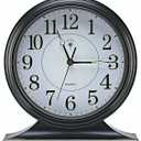 Retro Mantel Dcor Desk Clock, 10-inch Vintage Table Clocks for Fireplace, Easy to Read Clocks for Living Room, Bedroom, Office, Desktop Decoration (Black)