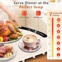 Electric Warming Mat for Food,23"*16" Warming Tray with 7 Adjustable Temp, 10s Fast Heating, 4 Timer Settings, Child Lock, Portable Silicone Heating Tray for Gatherings, Parties, Home Daily Use, Beige