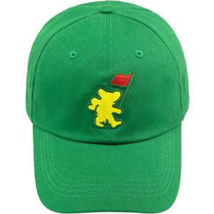 Bear Masters Golf Hat, Green Flag Dancing Bear Baseball Hats