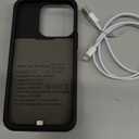 Battery Case for iPhone 13/13 Pro/14/14 Pro, Charging Case with Stand 7000mAh Rechargeable Ultra-Slim Anti-Fall Protection Extended Charger Cover for iPhone 14/14Pro/13/13 Pro Battery Case 6.1" Black