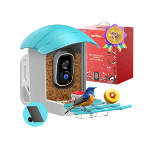 Bird Feeder with Camera Solar Powered: Smart Bird Feeders for Outdoors Garden with AI Identify Auto Capture 2K HD Bird House with Camera Outside WiFi Live View Birdfeeder Cam Gift for Birds Lover