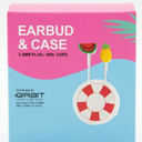 Melon and Pineapple EARBUD & CASE 3.5mm Plug/ 39In Cord, 4Pack