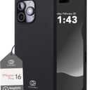 Cocomii - Rectangle Case Compatible with iPhone 16 Pro - Compatible with MagSafe, Soft Touch Silicone, Microfiber Lining, Magnetic Phone Case for iPhone 16 Pro 6.3 inch, Black