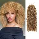 Curly Crochet Hair GoGo Curl Crochet hair for Women Deep Wave Braiding hair,Synthetic Bohemian Crochet Braid Water Wave Crochet hair Extensions(27#, 12inch)