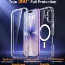Diaclara Magnetic Designed for iPhone 17 Case 6.3 Inch Full Body Bumper,[Compatible with MagSafe] Military Drop Proof Cover with Built-in Touch Sensitive Anti-Scratch Screen Protector Clear