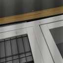 STILLCOVE Large Rabbit Hutch Outdoor: 2-Story Bunny House with Hay Feeder