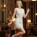 ELECLAND Women's 1920s Vintage Sequin Dress (S)