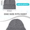 Glooarm Beanie for Men Women Knit Winter Hats Beanies Warm Slouchy Unisex Cuffed Beanies Skull Caps (White)