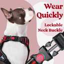 Rabbitgoo Dog Harness Small Sized, No Pull Pet Harness with 3 Buckles, Adjustable Soft Padded Vest with Control Handle, Walking Reflective Pet Vest for Small Dogs, Red, S