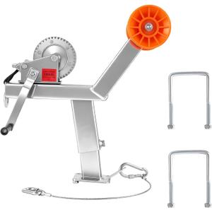Adjustable Boat Trailer Winch Stand with Roller - Universal Winch Mount for Trailer Tongues - Fits Motorboats, Fishing Boats, Speedboats, Jet Skis and More