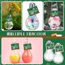 24 Pack Back to School Plastic Light Bulbs Jars with Card and String, First Day of School Gift 100 ml Light Bulb Candy Containers Clear Candy Jars Students Teachers Classroom Reward Gifts
