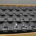 SUPERJARE 0.4'' Thick 24 Pcs 96 Sq Ft Rubber Top Exercise Equipment Mats, High Density EVA Foam Mats with Rubber Top, Interlocking Gym Flooring for Home Gym, Protective Workout Mat, Black/Grey