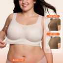 Womens Plus Size Supportive Bras Full Coverage Wireless Minimizer Wider Strap Back Smoothing Comfort Shaper Bra