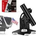 Magnetic Flag Pole Holder for 5th Wheel RV Hitch - Heavy Duty Hitch Flag Pole Holder, No Drill RV Flag Pole Mount, 90 Adjustable, Fits Campers, Trailers, Trucks